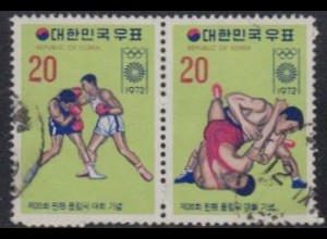 Korea-Süd Mi.Nr. 848-47 Olympia 1972 München, Boxen, Ringen (Paar)