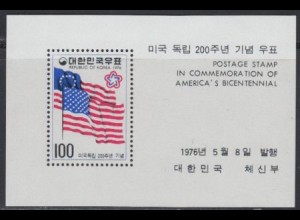 Korea-Süd Mi.Nr. Block 415 200Jahre Unabhängigkeit der USA 