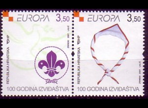 Kroatien Mi.Nr. Zdr.805-06 Europa 07, Pfadfinder