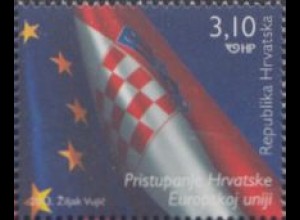 Kroatien Mi.Nr. 1084 Beitritt Kroatiens zur EU, Flaggen (3,10)