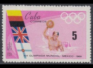 Kuba Mi.Nr. 1439 Olympia 1968 Mexiko, Wasserball (5)