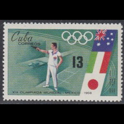 Kuba Mi.Nr. 1440 Olympia 1968 Mexiko, Pistolenschießen (13)