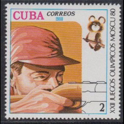Kuba Mi.Nr. 2455 Olympische Sommerspiele Moskau, Schießen (2)