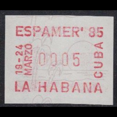 Kuba Mi.Nr. ATM 4 Bfm.ausst. ESPAMER 19.-24.3.85 (0005)