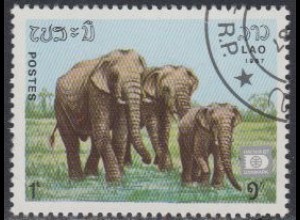 Laos Mi.Nr. 1027 HAFNIA '87 Kopenhagen, Elefanten (1)