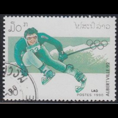 Laos Mi.Nr. 1212 Olympia 1992 Albertville, Alpiner Skilauf (30)