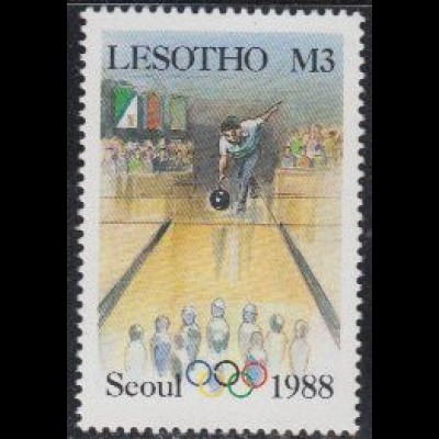 Lesotho Mi.Nr. 627 Olympia 1988 Seoul, Bowling (3)