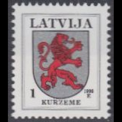 Lettland Mi.Nr. 371A II Freim. Wappen, Kurzeme, Jahreszahl 1996 (1)