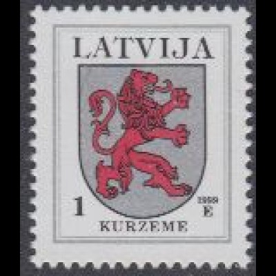 Lettland Mi.Nr. 371C V Freim. Wappen, Kurzeme, Jahreszahl 1999 (1)