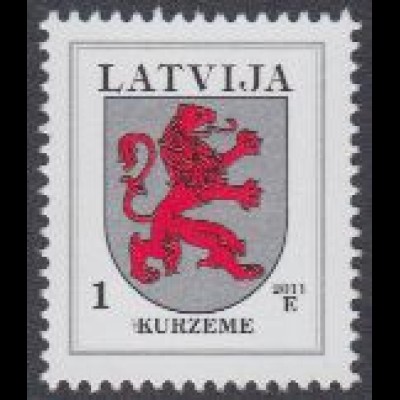Lettland Mi.Nr. 371C XII Freim. Wappen, Kurzeme, Jahreszahl 2011 (1)