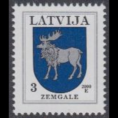 Lettland Mi.Nr. 372C VI Freim. Wappen, Zemgale, Jahreszahl 2000 (3)