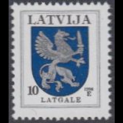 Lettland Mi.Nr. 374A IV Freim. Wappen, Latgale, Jahreszahl 1998 (10)