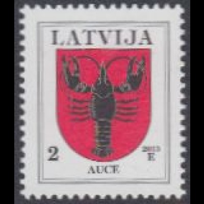Lettland Mi.Nr. 421C XIII Freim. Wappen, Auce, Jahreszahl 2013 (2)