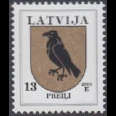 Lettland Mi.Nr. 422C X Freim. Wappen, Preili, Jahreszahl 2010 (13)