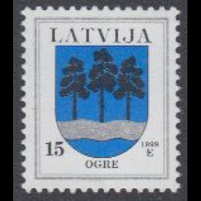 Lettland Mi.Nr. 495 I Freim. Wappen, Ogre, Jahreszahl 1999 (15)