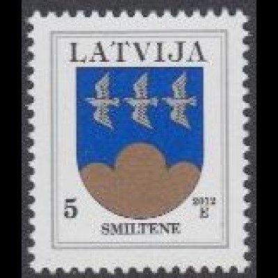Lettland Mi.Nr. 541C VI Freim. Wappen, Smiltene, Jahreszahl 2012 (5)
