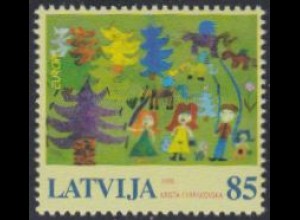 Lettland Mi.Nr. 674 Europa 06, Integration, Kinderzeichg.Menschen im Wald (85)