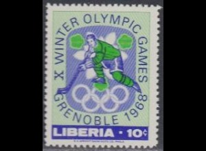 Liberia Mi.Nr. 693A Olympia 1968 Grenoble, Eishockey (10)