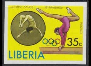 Liberia Mi.Nr. 994B Olympia 1976 Montreal, Turnen Schwebebalken (35)