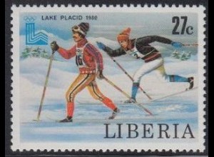 Liberia Mi.Nr. 1171A Olympische Winterspiele Lake Placid, Skilanglauf (27)