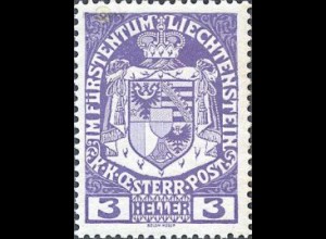 Liechtenstein Mi.Nr. 4 Freim. Fürstliches Wappen (3)