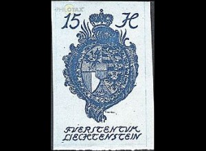 Liechtenstein Mi.Nr. 19 Freim. Landeswappen, geschn. (15)
