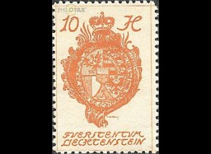 Liechtenstein Mi.Nr. 26 Freim. Landeswappen, gez. (10)