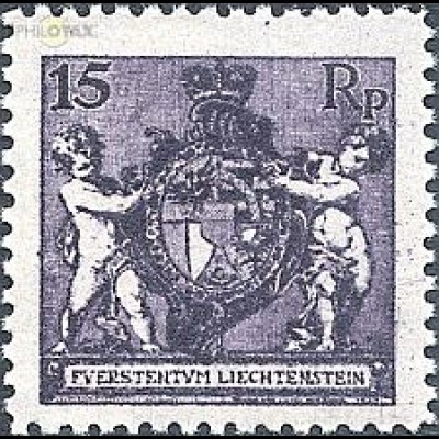 Liechtenstein Mi.Nr. 52A Freim. Landeswappen, gez. 9 1/2 (15)