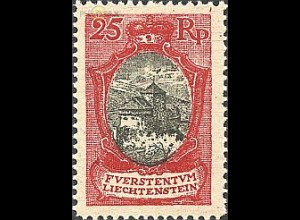 Liechtenstein Mi.Nr. 54a Freim. Burg Vaduz (25)