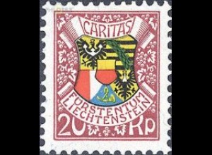 Liechtenstein Mi.Nr. 76 87. Geb. Fürst Johann II., Landeswappen (20+10)