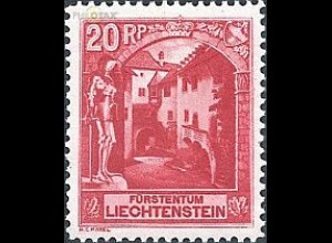 Liechtenstein Mi.Nr. 97B Freim., Burghof Vaduz, Rüstung, gez. 11 1/2 (20)