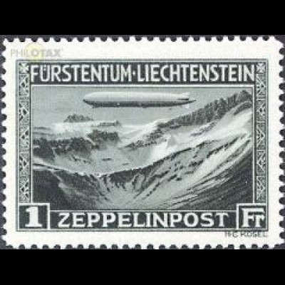 Liechtenstein Mi.Nr. 114 LZ-127 Graf Zeppelin über Malbuntal (1)