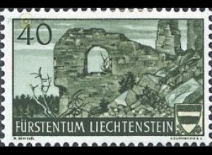 Liechtenstein Mi.Nr. 163 Freim. Ruine Neu-Schellenberg + Wappen (40)
