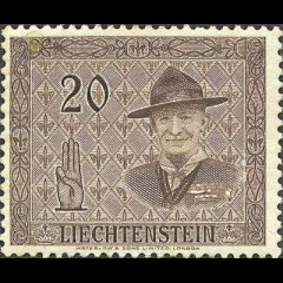 Liechtenstein Mi.Nr. 316 Int. Pfadfinderkonferenz, Lord Baden-Powell (20)