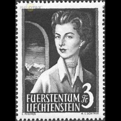Liechtenstein Mi.Nr. 333 Freim. Fürstin Gina von Liechtenstein (3 Fr)