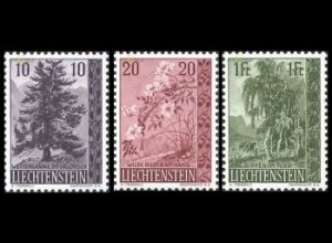 Liechtenstein Mi.Nr. 357-59 Heimatliche Bäume und Sträucher (3 Werte)