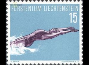 Liechtenstein Mi.Nr. 365 Sport, Rückenschwimmen (15)