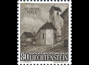 Liechtenstein Mi.Nr. 376 Weihnachten, Kapelle St. Peter Mäls-Balzers (80)