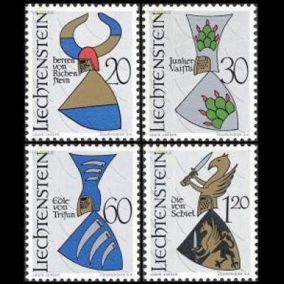 Liechtenstein Mi.Nr. 465-68 Wappen (III) (4 Werte)