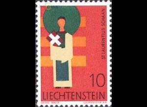 Liechtenstein Mi.Nr. 486 Freim. Kirchenpatron Schaan, St. Laurentius (10)