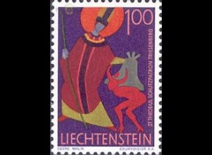 Liechtenstein Mi.Nr. 493 Freim. Kirchenpatron Triesenberg St. Theodul (1 Fr)