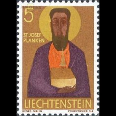 Liechtenstein Mi.Nr. 500 Freim. Kirchenpatrone, St. Josef Planken (5)