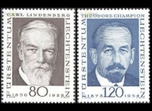 Liechtenstein Mi.Nr. 512-13 Pioniere der Philatelie (II) (2 Werte)
