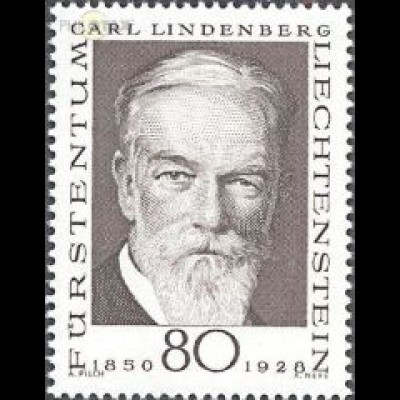 Liechtenstein Mi.Nr. 512 Pioniere der Philatelie, Carl Lindenberg (80)