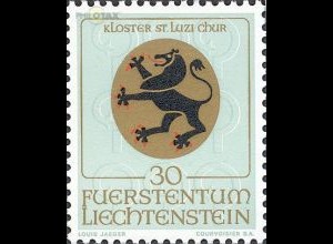 Liechtenstein Mi.Nr. 514 Patronatsherren, Löwe, Wappen Kloster St.Luzi-Chur (30)