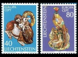 Liechtenstein Mi.Nr. 642-43 Europa 76 Kunsthandwerk, Keramiken (2 Werte)