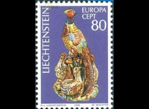 Liechtenstein Mi.Nr. 643 Europa 76 Kunsthandwerk, Keramik Fasanenfamilie (80)