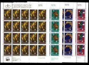 Liechtenstein Mi.Nr. Klbg.644-47 Weltweiter Naturschutz (mit je 20 x 644-47)