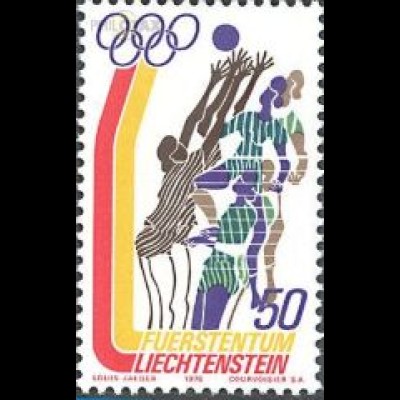 Liechtenstein Mi.Nr. 652 Olympia 1976, Volleyball (50)