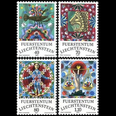 Liechtenstein Mi.Nr. 669-72 Tierkreiszeichen (II) (4 Werte)